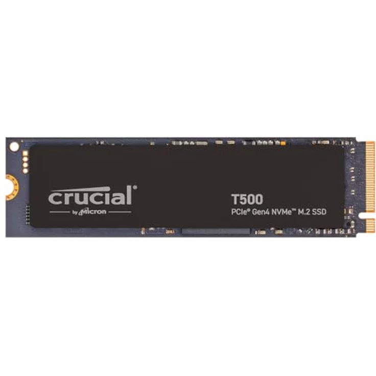Crucial T500 500GB Gen4 NVMe M.2 Internal Gaming SSD, bis zu 7200MB/s, Laptop- und Desktop-kompatibel + 1 Monat Adobe CC All Apps - CT500T500SSD8 – Bild 1