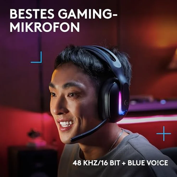 Logitech G G522 LIGHTSPEED, kabelloses Gaming-Headset mit LIGHTSYNC RGB, Mikrofon, 48-kHz-Audio, Tri-Konnektivität, USB-A auf USB-C – Schwarz – Bild 3