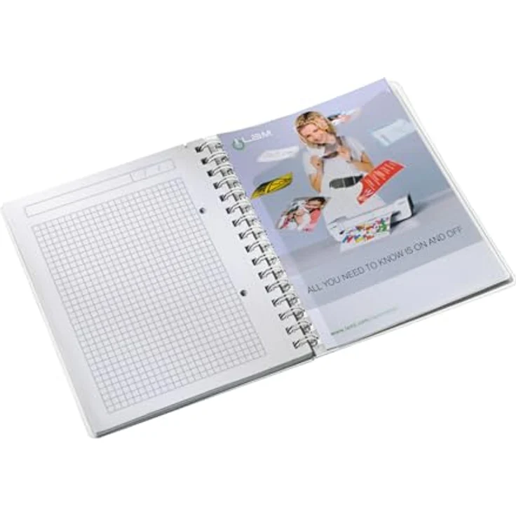 LEITZ Collegeblock WOW 4641, A5 kariert, 80 Blatt, mit PP-Einband und herausnehmbarem Lineal – Bild 3