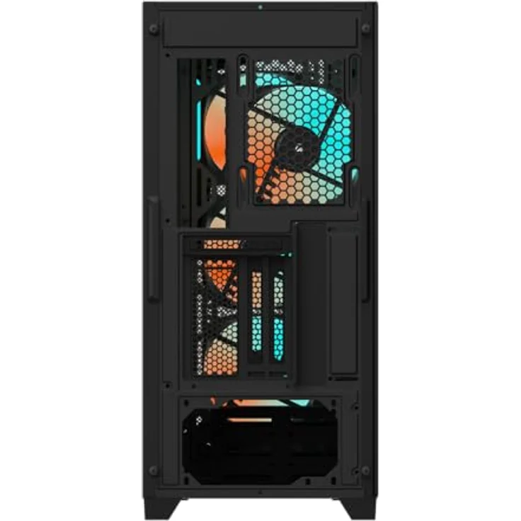 Gigabyte C301G V2, PC Gehäuse mit großer Netzfront, belüftetem oberen Panel und 16,7 Millionen Farboptionen, Schwarz – Bild 2