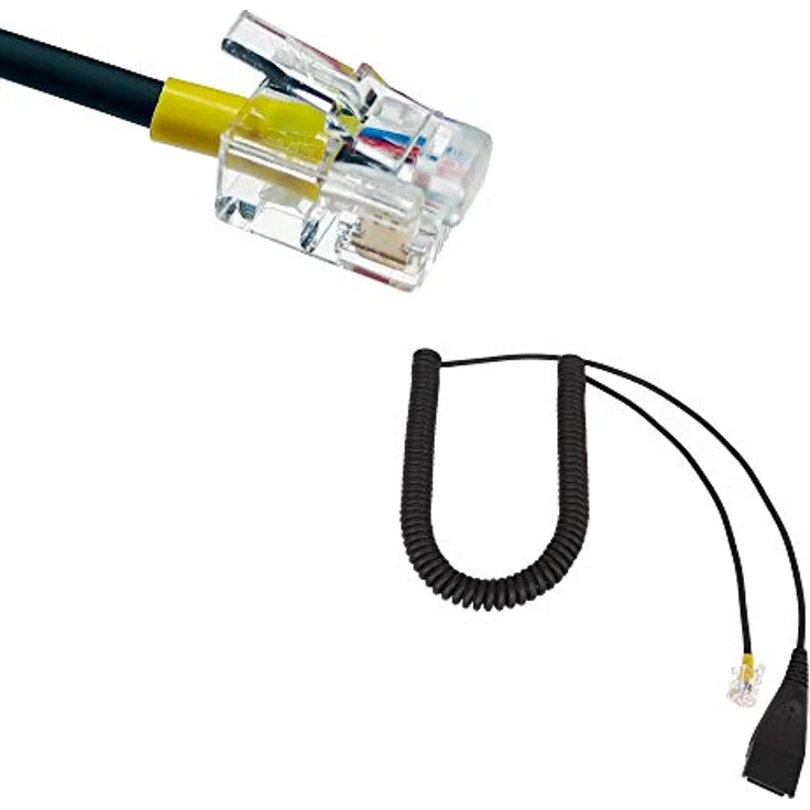 GEQUDIO RJ-Kabel einzeln für GX3+ GX5+ kompatibel mit Mitel, Aastra, GEQUDIO, Poly/Polycom und Gigaset-RJ Telefon – Bild 1