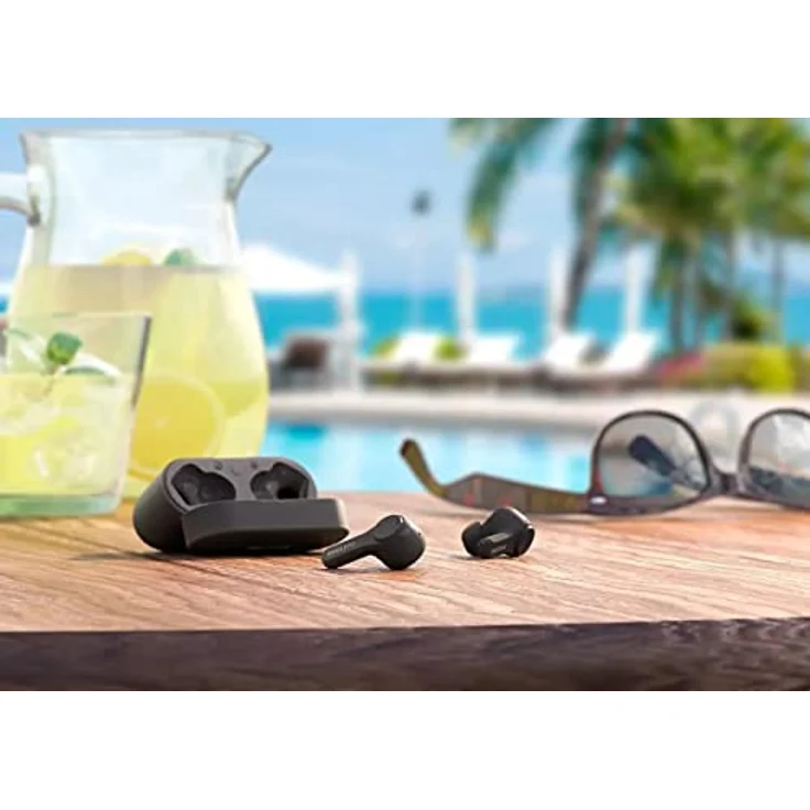 Philips Audio True Wireless Kopfhörer IPX5 Spritzwasser-/Schweißresistent, Bis Zu 26 Stunden Wiedergabe Mit Portabler USB-C Ladetasche, TAT3217BK/00, Schwarz, Einheitsgröße – Bild 3