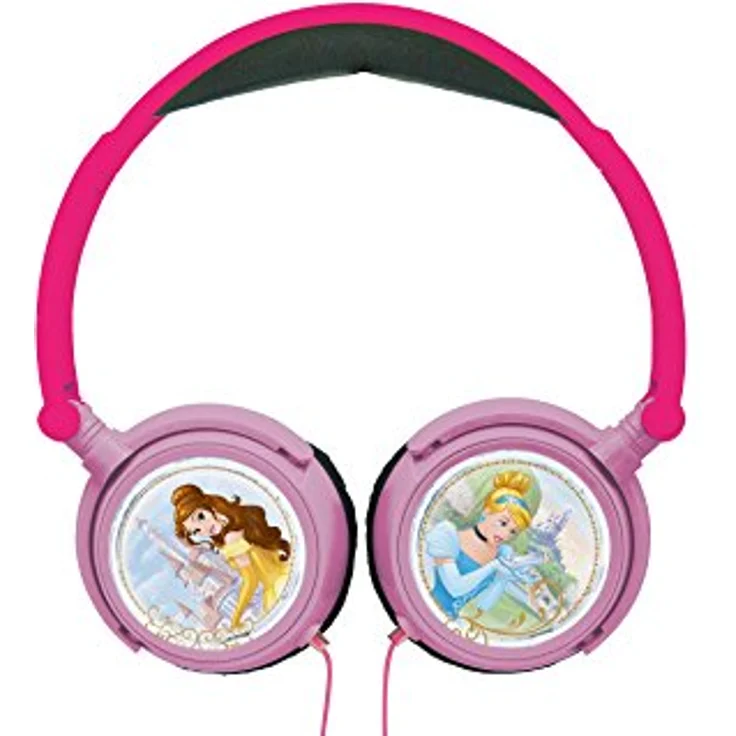 Lexibook Disney Princesa Rapunzel Stereokopfhörer, kinderfreundliche Kraft, faltbar und einstellbar, Rosa - Schwarz, HP010DP – Bild 2