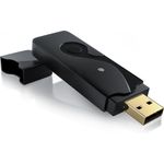 CSL Dual Band USB WLAN Stick Adapter, 2,4GHz & 5GHz bis zu 300 Mbit/s, USB 2.0, MU-MIMO, kompatibel mit Windows 7-11, Schwarz