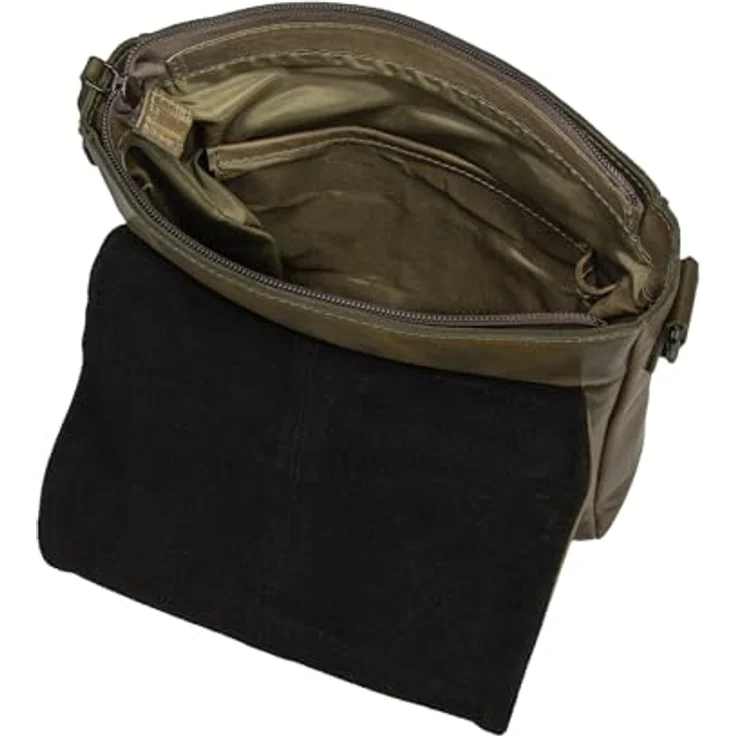 Greenburry Newport Messenger, Laptop-Tasche aus 100% Leder, 24 cm, grün – Bild 5