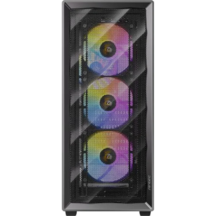 Antec AX85 ARGB, PC Gehäuse für mATX, ATX und ITX mit 4 vorinstallierten ARGB-Lüftern und Tempered-Glas-Seitenpaneel, Schwarz – Bild 5