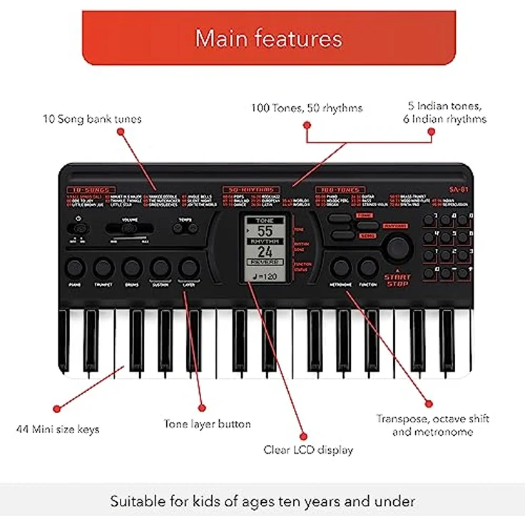 Casio SA-81H5 Mini-Keys 44 Tastatur - Preisvergleich – Bild 3