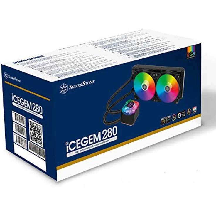 SilverStone IceGem 280 ARGB 280 mm Wasserkühlung - Hochwertige Material, langlebig, robust (Silber) – Bild 2