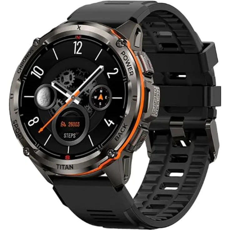 MAXCOM SmartWatch FW111 Titan Chronos, 36mm Schwarz mit GPS-Funktion – Bild 2