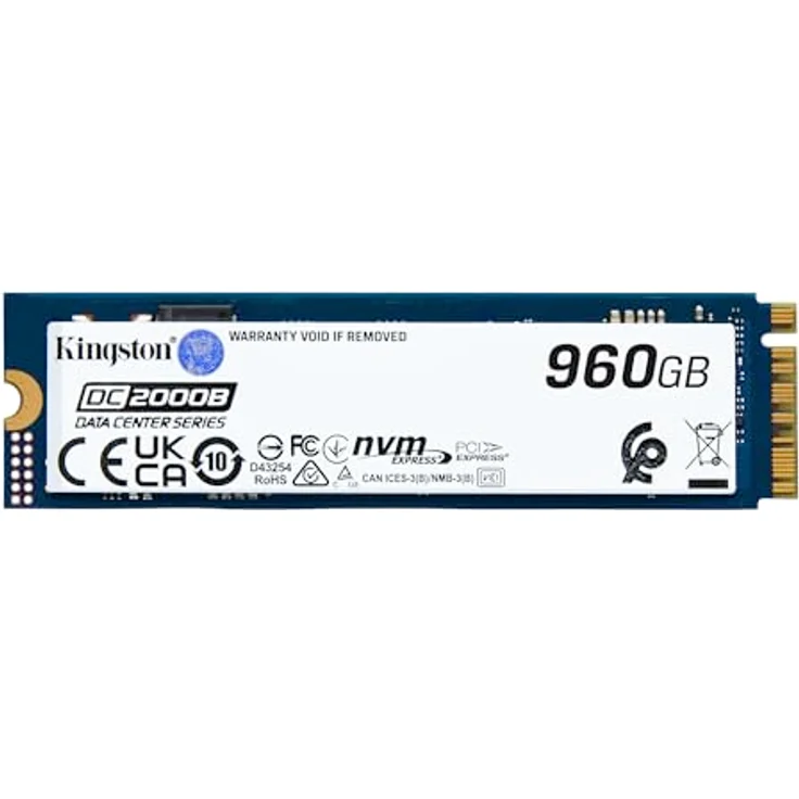 Kingston Data Center DC2000B PCIe 4.0 NVMe M.2 960G Enterprise SSD - SEDC2000BM8/960G, Hochleistungs-SSD für Rechenzentren – Bild 1