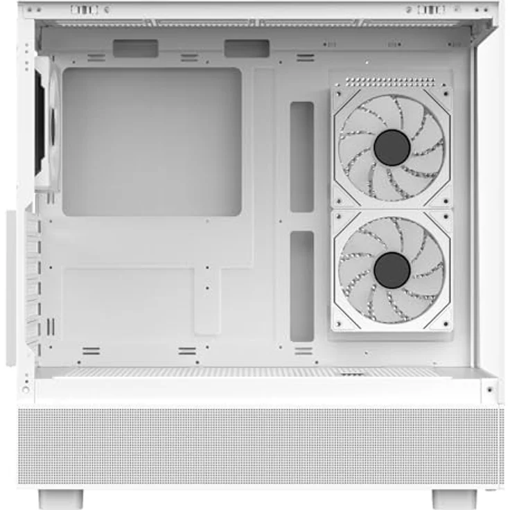 iTek SHOWBUI 42W Gaming Tower ATX PC-Gehäuse mit ARGB-Lüftern, USB3 und Typ-C-Anschluss, gehärtetes Glas, weiß – Bild 4