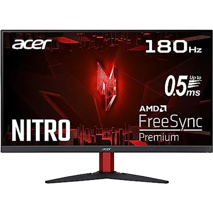 Acer Nitro KG272S3, 27 Zoll Gaming Monitor, Full HD, 180Hz, 0.5ms Reaktionszeit, FreeSync Premium, Schwarz