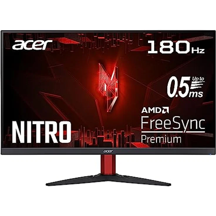 Acer Nitro KG272S3, 27 Zoll Gaming Monitor, Full HD, 180Hz, 0.5ms Reaktionszeit, FreeSync Premium, Schwarz – Bild 1