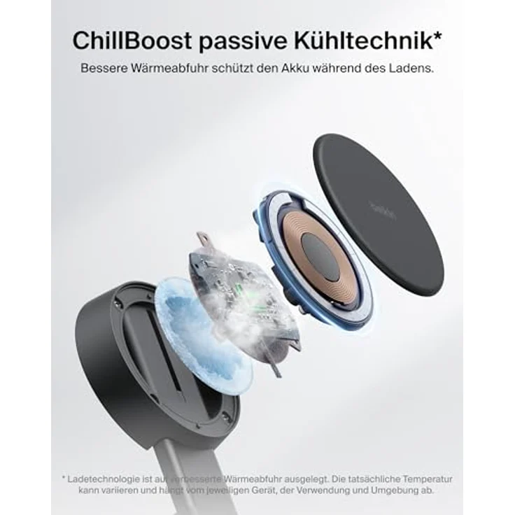 Belkin UltraCharge Pro MagSafe Ladegerät, 2-in-1 Induktive Ladestation mit Qi2.2, 25W Schnellladung für iPhone 17 und Apple Watch Series 10, inkl. 45-W-Netzteil – Schwarz – Bild 3