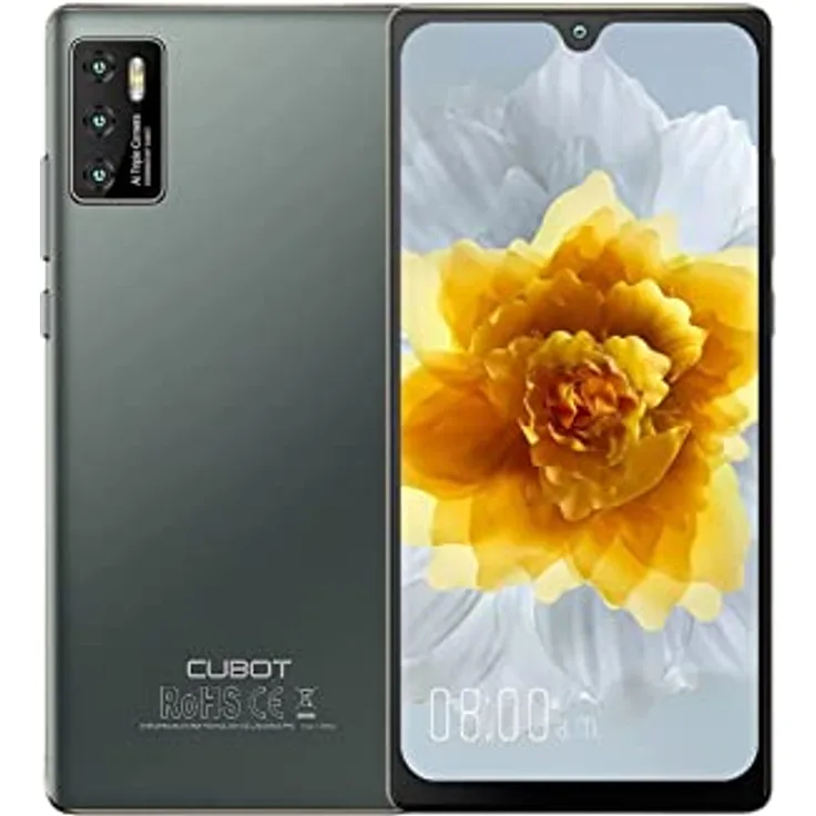 CUBOT P50-6,2" HD+ Smartphone, 6 GB und 128 GB, Dual-Kamera, 20 MP, 4200 mAh Akku, Android 11, Mediatek Helio P22 Prozessor, grüne Farbe