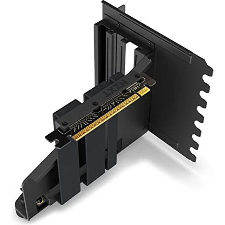 Nzxt Vertical GPU Mounting Kit - AB-RH175-B1-175 mm PCIe 4.0x16 Riser-Kabel – GPU-Halterung – Robuste Stahlhalterung – Nur kompatibel mit Gehäusen der H5-, H7- und H9-Serie - Schwarz – Bild 1