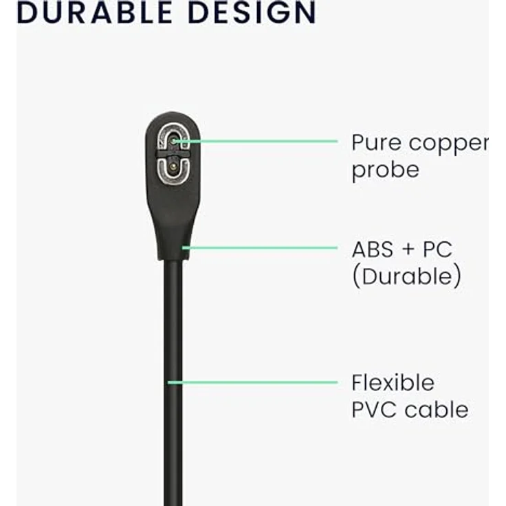 kwmobile USB C Ladekabel für Shokz Aeropex AS800/OpenRun, 100cm Schwarz, Schnellladefunktion – Bild 4