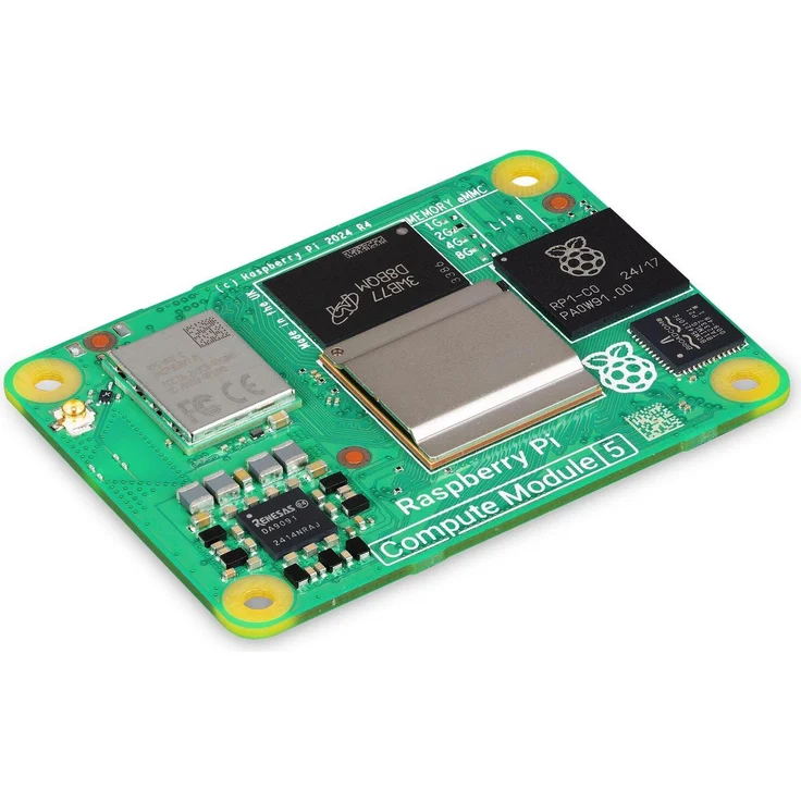 Raspberry Pi Compute Module 5, 16GB RAM, Lite-Version ohne Flash, ohne WLAN/Bluetooth