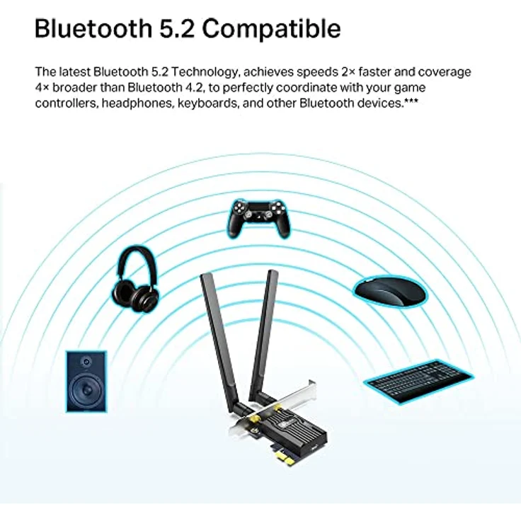 TP-Link Archer TX20E AX1800 Wi-Fi 6 Bluetooth 5.2 PCIe-Adapter, max 1201 Mbit/s 5 GHz und max 574 Mbit/s 2,4 GHz, WPA3-Verschlüsselungsstandard, MU-MIMO, Unterstützt nur Windows 11/10 (64-bit) – Bild 4