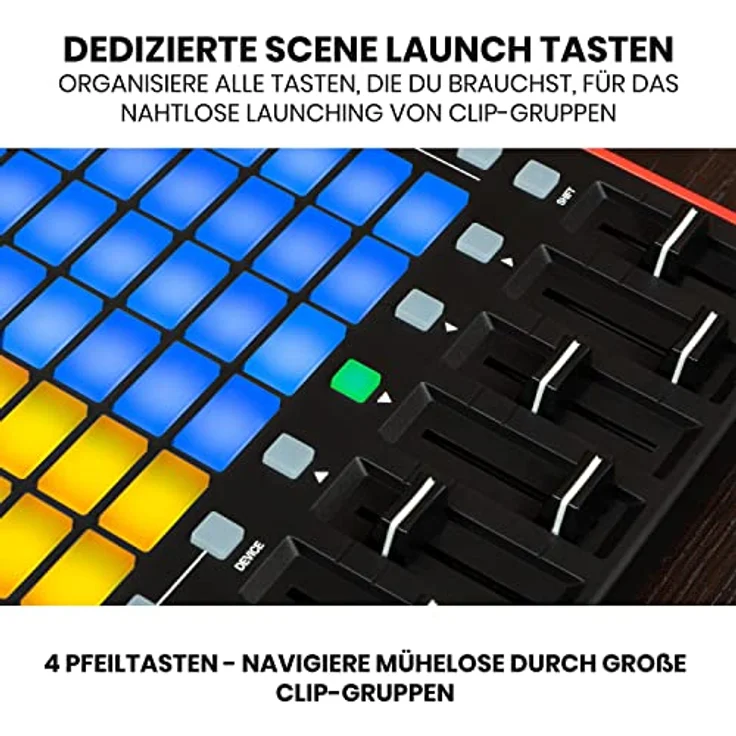 Akai Professional APC Mini MK2 - USB MIDI Pad Controller für Clip Launching mit Ableton Live Lite, 64 RGB Pads, Drum- und Note-Modi und MIDIMixer – Bild 5