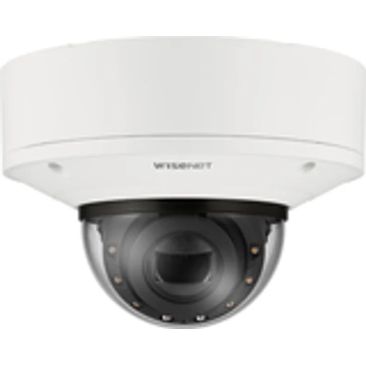 Hanwha XNV-9083R, IP-Sicherheitskamera mit 4K-Auflösung, motorisierter Gleitsichtvarifokalisierung, WiseIR-Technologie, 120 dB WDR, kabelgebunden, Weiß