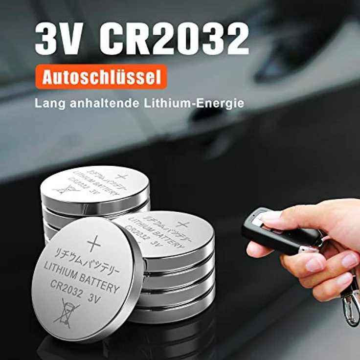 GutAlkaLi CR2032 3V Lithium Knopfzelle Elektro CR 2032 Lithium , { 4 Packungen mit je 5 Einheiten} , 20 Stück (1er Pack) – Bild 5
