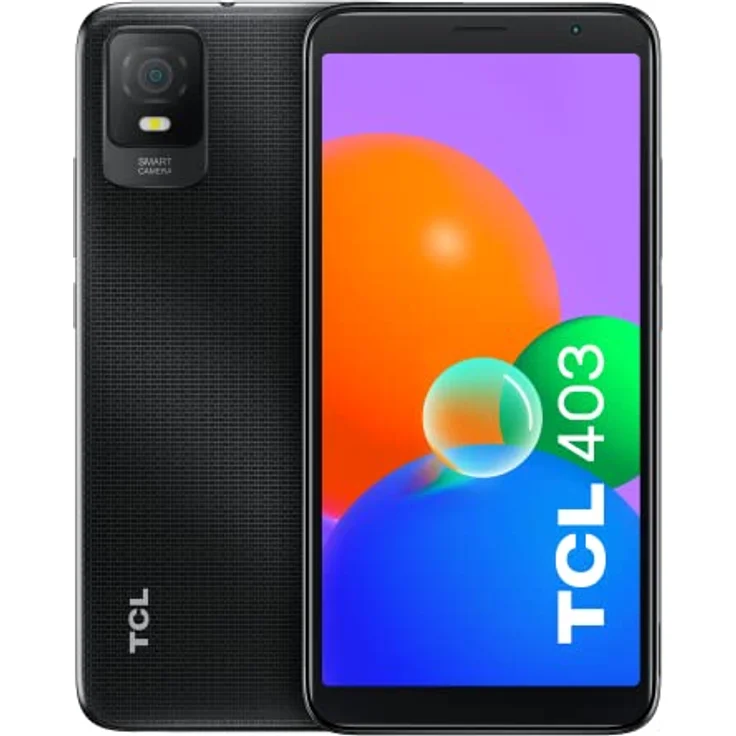 TCL 403 Smartphone mit 15,2 cm (6 Zoll) (2 GB-32 GB, erweiterbar MicroSD, Dual-SIM, Kameras 8 MP + 5 MP, Akku 3000 mAh, Android 12 GB Ed), Schwarz – Bild 1