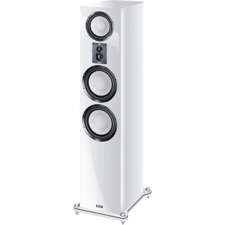 Magnat Signature 909, 4-Wege Standlautsprecher in Hochglanz Weiß mit 500 Watt PMPO und Frequenzgang von 22 - 55.000 Hz
