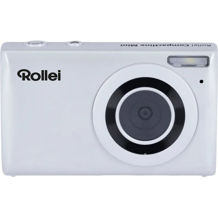 Rollei Compactline Mini Kompaktkamera (64 MP), weiß, mit 4K Ultra HD Video und umklappbarem IPS-Display
