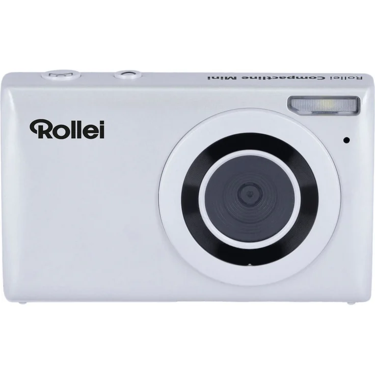 Rollei Compactline Mini Kompaktkamera (64 MP), weiß, mit 4K Ultra HD Video und umklappbarem IPS-Display