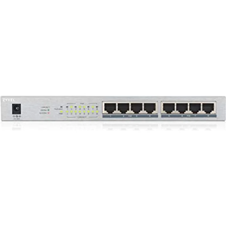 Zyxel Gigabit Unmanaged PoE+ Switch mit 8 Ports (davon 8 mit PoE) und einem PoE-Budget von 60 Watt, Lifetime [GS1008HP] – Bild 3