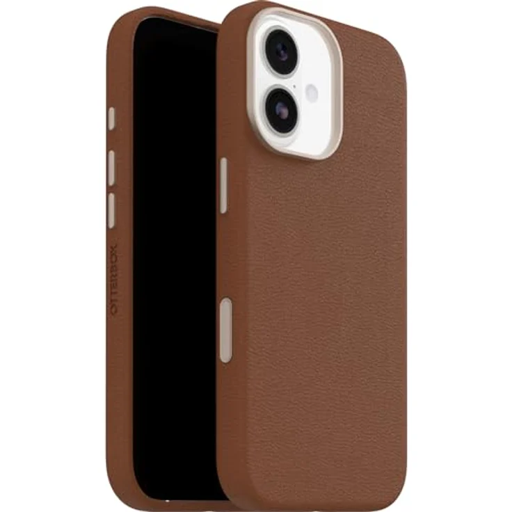 OtterBox Symmetry Series Cactus Leather MagSafe Hülle für iPhone 17, stoßfest, dünne Schutzhülle, 3X Militärstandard, Braun – Bild 1