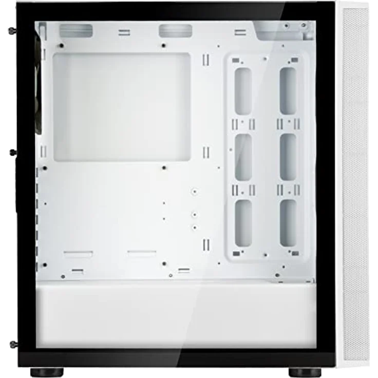 Silverstone SST-FAR1W-G-V2 - FARA R1-V2 Tower ATX Computer Gehäuse, Mesh Front Panel, Seitenteil aus gehärtetem Glas, weiß – Bild 3