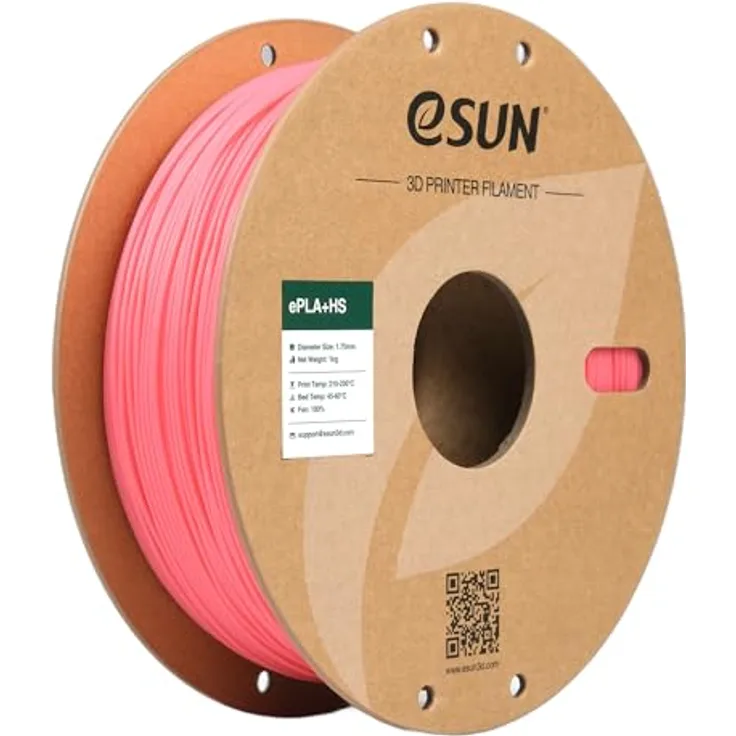 eSUN PLA+HS Filament 1.75mm, Hochgeschwindigkeitsdruck 3D Drucker Filament mit Maßgenauigkeit +/- 0.03mm, 1KG Spule (2.2 LBS), rosa