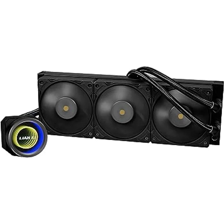 Lian Li Galahad II Trinity Performance AIO-Kühler, Single-Stack Fin-Radiator, LCP Lüfter, ARGB-Beleuchtung, Aluminium, 360mm, Schwarz