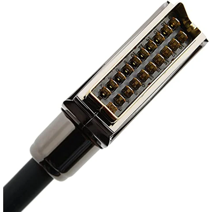 KabelDirekt - SCART Kabel - 3m - (21 Polig, mehrfach geschirmt, Präzisionsstecker, Full HD) - PRO Series – Bild 5