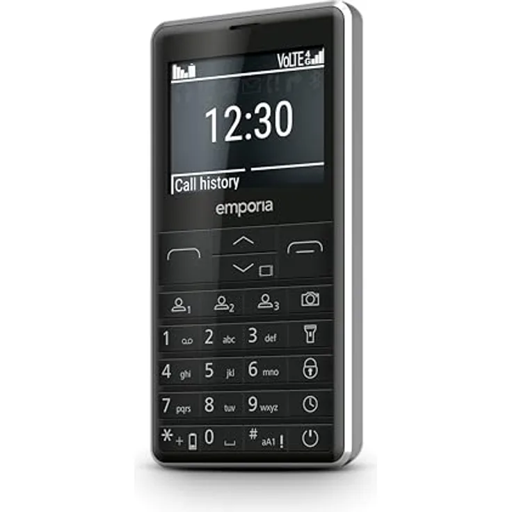 emporiaPRIME-LTE, Seniorenhandy 4G, Tastenhandy ohne Vertrag, 2,31-Zoll-Display, Schwarz