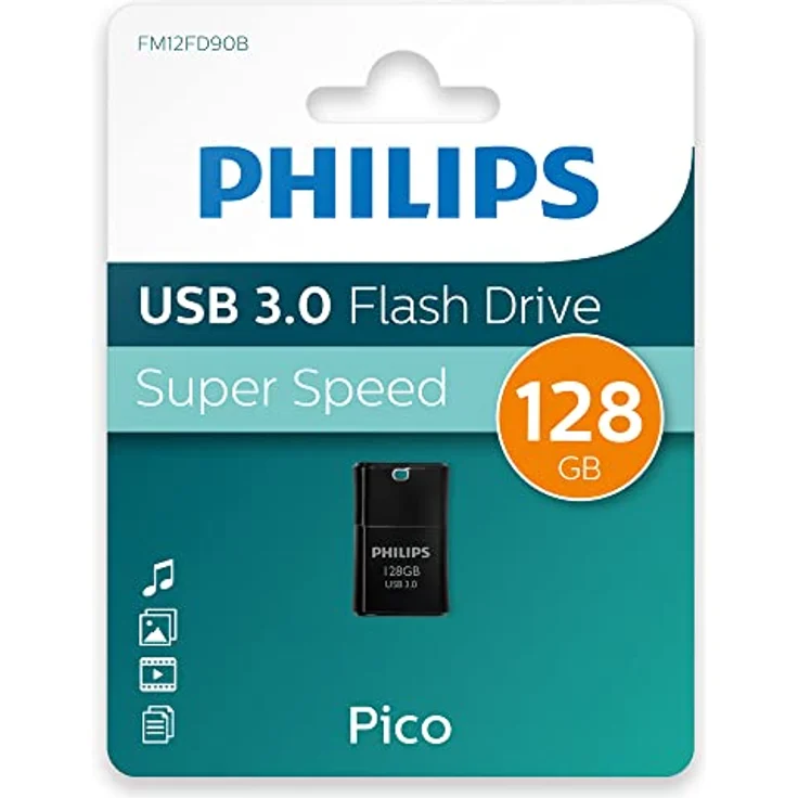 Philips USB Stick 128GB Ultra Small Memory USB 3.0 Flash Drive Pico Edition for PC, Laptop, Computer, Smart TV, Car Audio and More Reads up to 180MB/s – Bild 2