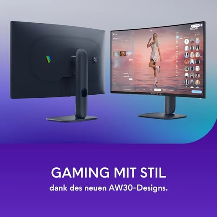 Alienware AW3225DM Gaming-Monitor 32" Gebogen 1500R QHD 2560x1440 HDR 400 VA-Panel 180 Hz 1 ms AMD FreeSync Premium VESA AdaptiveSync 2X HDMI 1x DisplayPort 3 Jahre Garantie – Schwarz – Bild 10