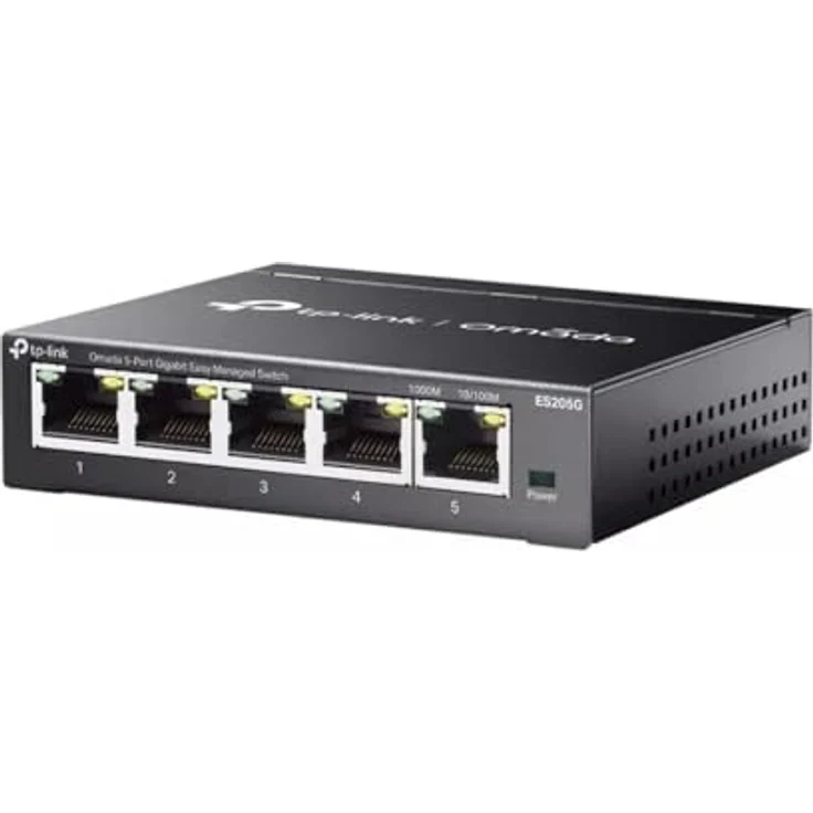 TP-Link Omada ES205G 5-Port Gigabit Easy Managed Switch, leises lüfterloses Design, Omada Cloud Management – Bild 2