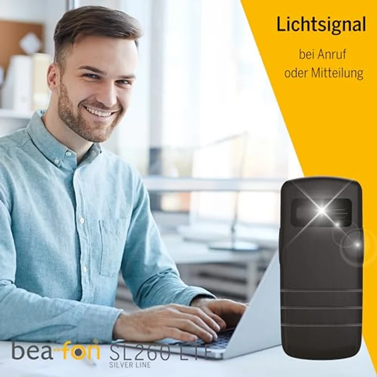 Beafon SL260 LTE 4G Silverline Seniorenhandy mit SOS Notruftaste, Hörgerätekompatibel, M4/T4, Lichtsignal, 2,2" Display – Bild 5