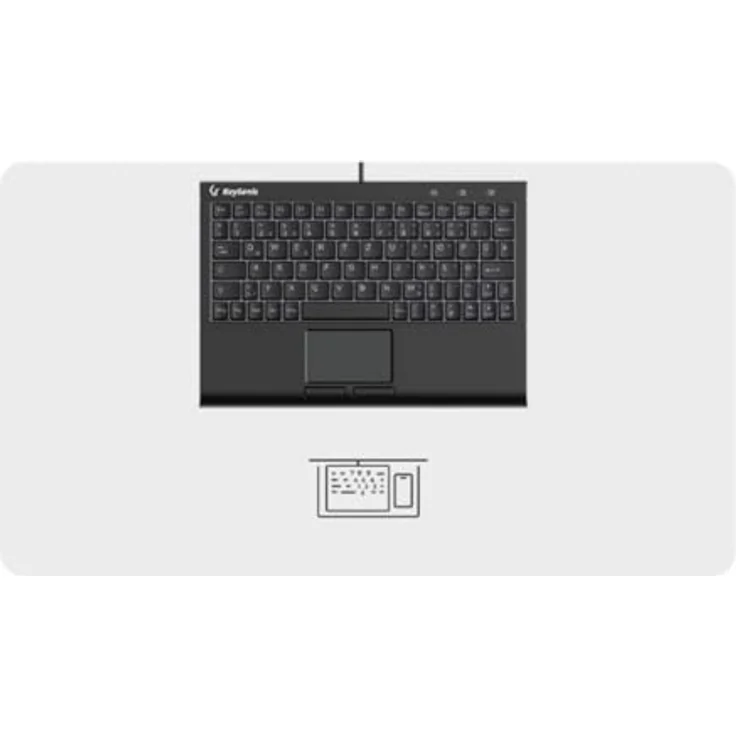 Keysonic KSK-3211ELU (DE) USB Tastatur QWERTZ Deutsch Schwarz mit Hintergrundbeleuchtung und Touchpad – Bild 3