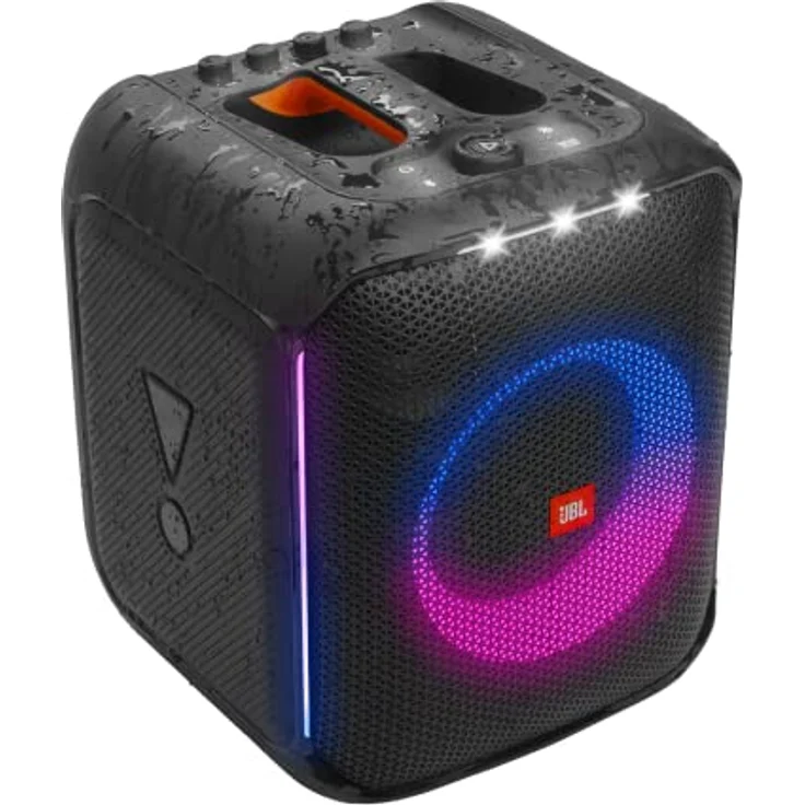 JBL PartyBox Encore Essential Bluetooth-Lautsprecher mit Lichtshow, spritzwassergeschütztem Design und 10 Stunden Spielzeit, schwarz – Bild 4
