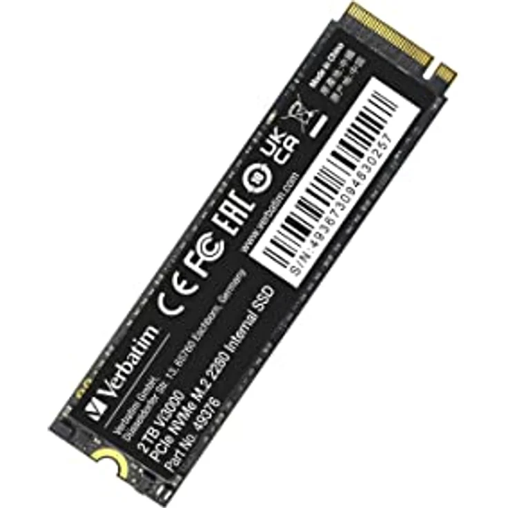 Verbatim Vi3000 NVMe M.2 Internal SSD, internes SSD-Laufwerk mit 2 TB Datenspeicher, Solid State Drive mit PCIe Gen 3 Schnittstelle, schwarz – Bild 2