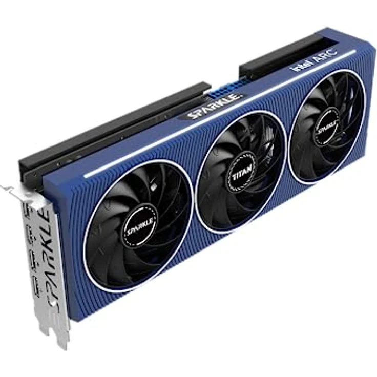 Sparkle Intel Arc A750 Titan OC Edition DDR6 HDMI 2200MHz 8GB Triple Fan Grafikkarte - Blau – Bild 3