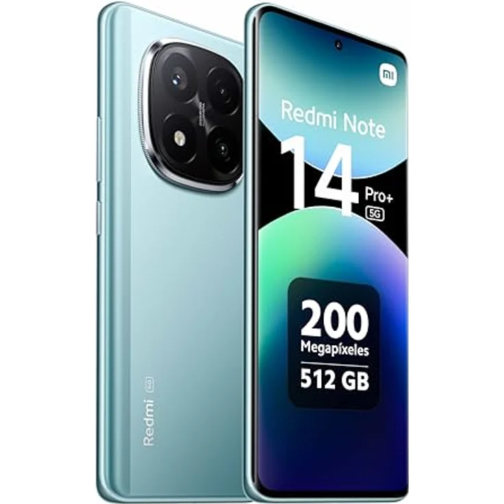 Xiaomi Redmi Note 14 Pro+ 5G Smartphone, 12 GB RAM 512 G, 6,67 Zoll 1,5 K AMOLED Display, 200 MP Kamera, Blau – Bild 2