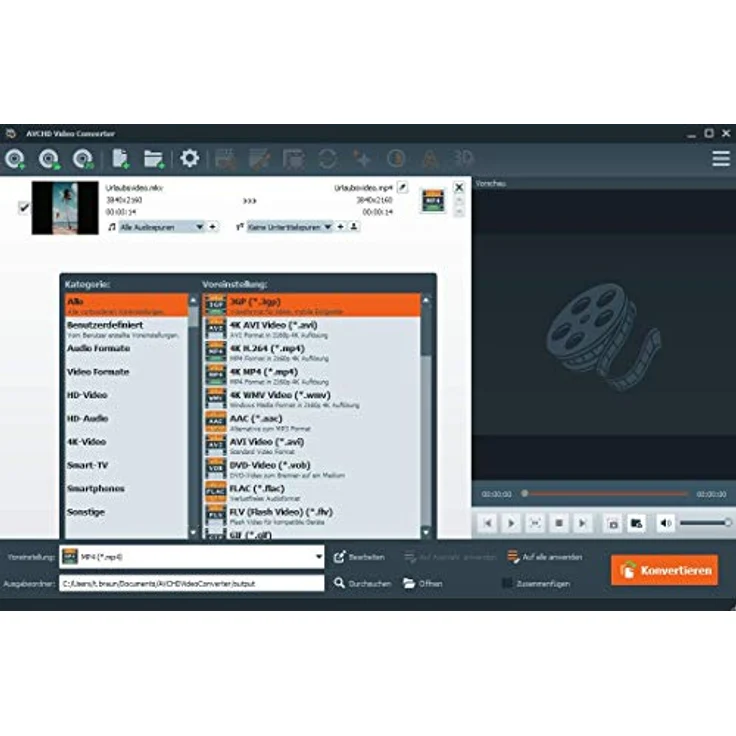 AVCHD Video Converter - Umwandlung, Bearbeitung, Konvertierung für über 50 Formate in jedes beliebige Video und Audio Format - gutes Programm zur Unterstützung beim Video Schnitt - für Windows 11, 10 / 8.1 / 8 / 7 – Bild 4