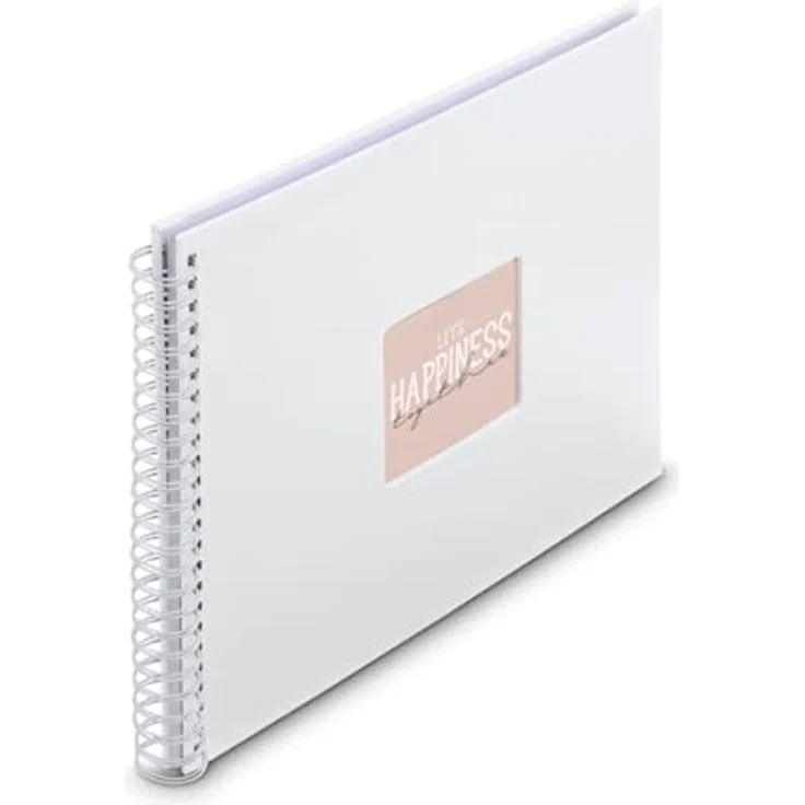 Hama Fotoalbum Fine Art, Spiral-Album mit individuellem Cover und 100 weißen Innenseiten, FSC-Mix, strukturierter Oberfläche – Bild 1
