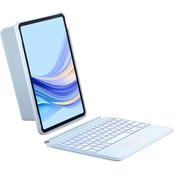 Inateck Hülle mit Tastatur für iPad 10 Generation, Touchpad, 7-Farbige Hintergrundbeleuchtung, QWERTZ, KB04112 – Bild 1