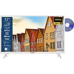 TELEFUNKEN XF32SN550SD-W 32 Zoll Fernseher/Smart TV (Full HD, HDR, Triple-Tuner, DVD-Player) - Inkl. 6 Monate HD+ [2023]
